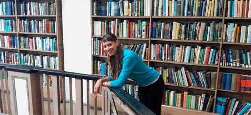 Anna-Christina at Victoria Library