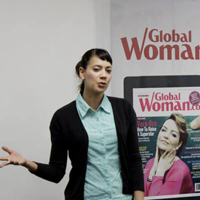 Anna-Christina Speaking at The Global Woman's Magazine Exclusive Networking Breakfast
