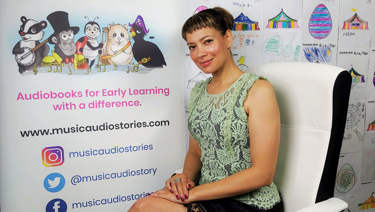 Anna-Christina recording Music Audio Stories YouTube videos